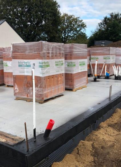 Construction d'une maison individuelle en brique sur la commune de Crossac