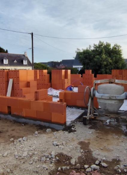 Construction d'une maison individuelle en brique sur la commune de Penestin