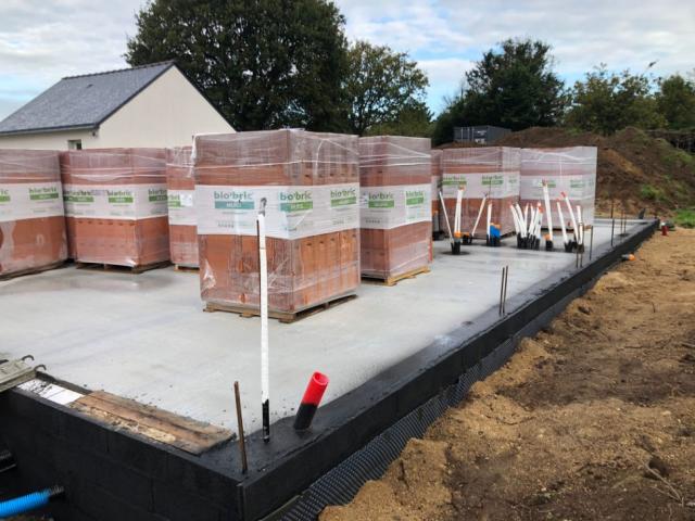 Construction d'une maison individuelle en brique sur la commune de Crossac