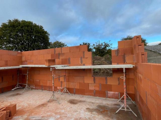 Construction d'une maison individuelle en brique sur la commune de Crossac