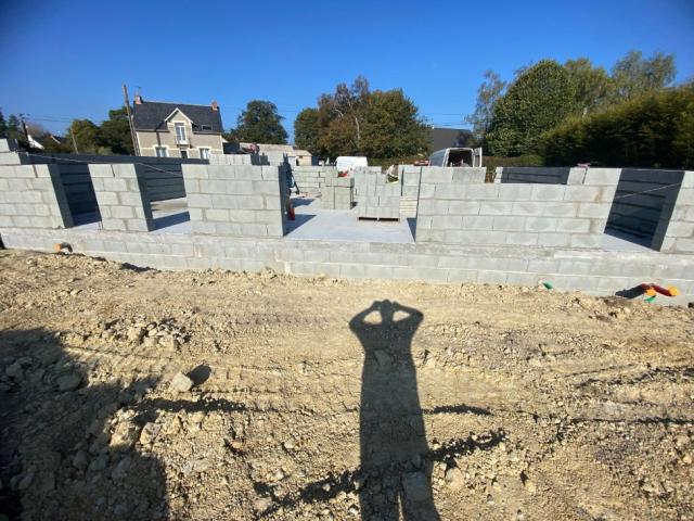 Construction d'une maison individuelle en parpaing sur la commune de Crossac