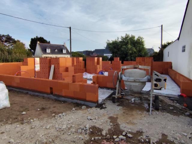 Construction d'une maison individuelle en brique sur la commune de Penestin
