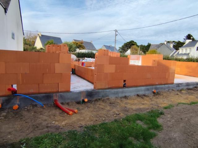 Construction d'une maison individuelle en brique sur la commune de Penestin